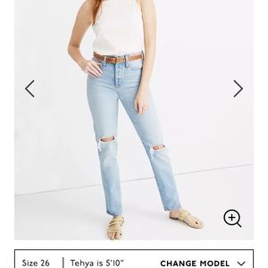 NWT madewell classic straight jeans